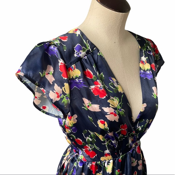 Tularosa Blue Sid Wrap Maxi Dress in Armada- Festival - Picture 8 of 13